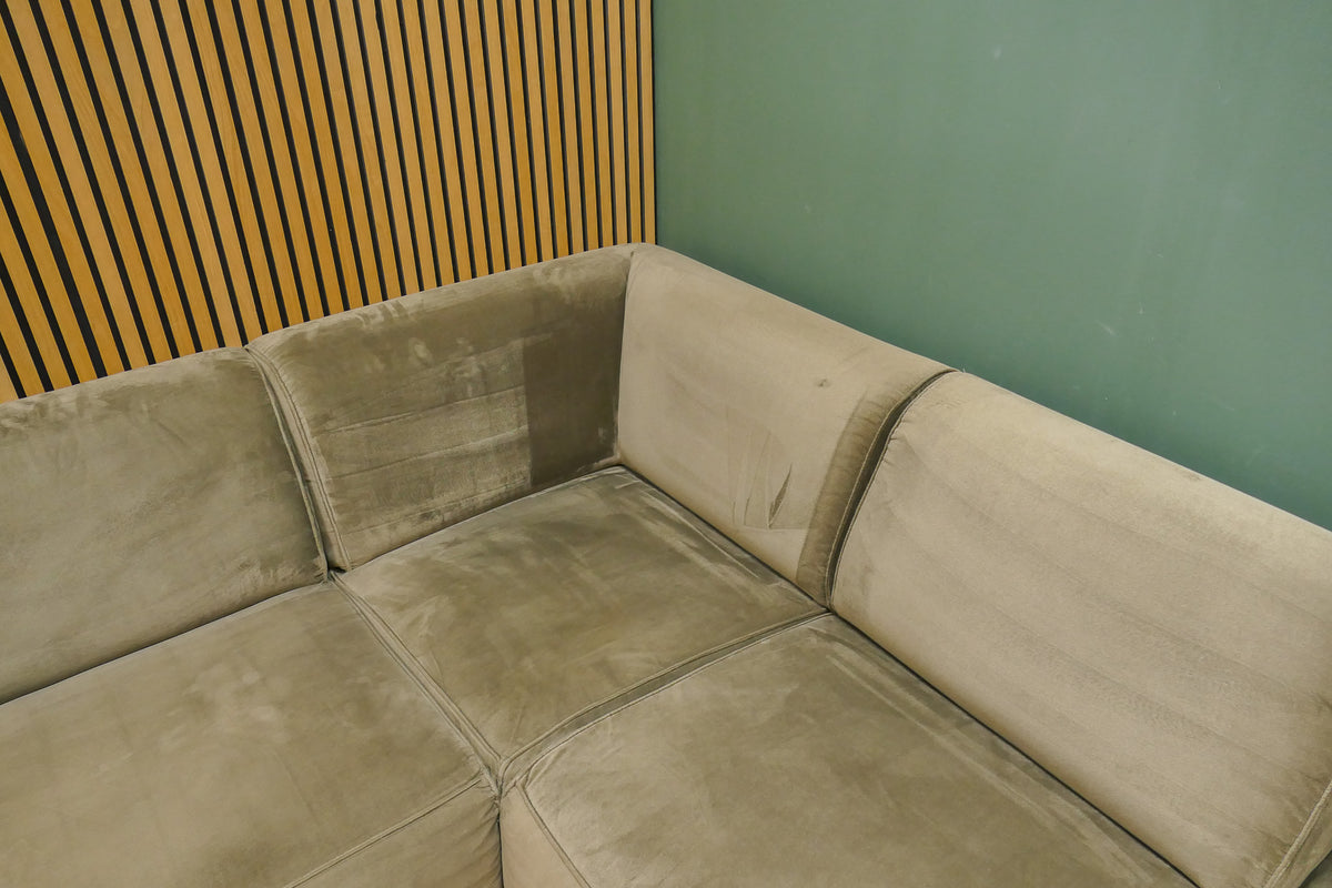 Refurbished Hoekbank Velvet Taupe