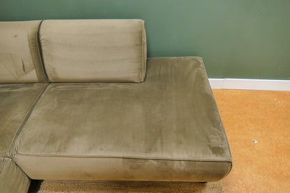 Refurbished Hoekbank Velvet Taupe