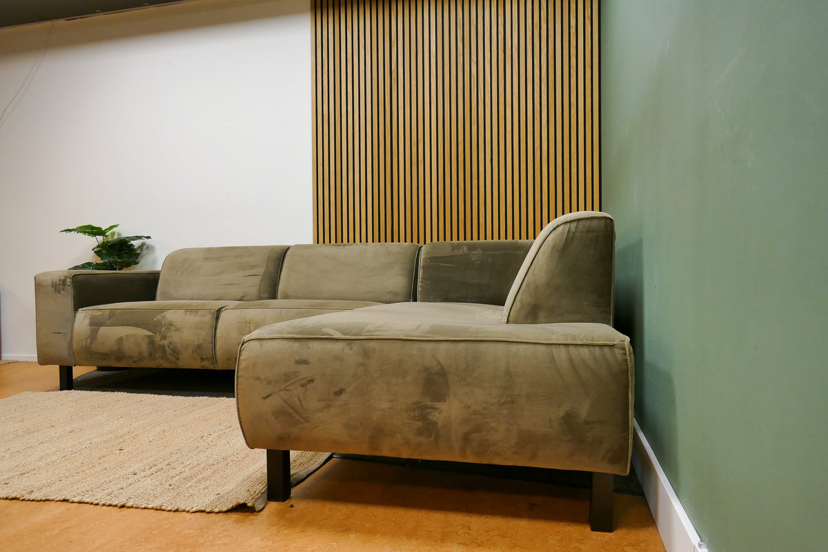 Refurbished Hoekbank Velvet Taupe