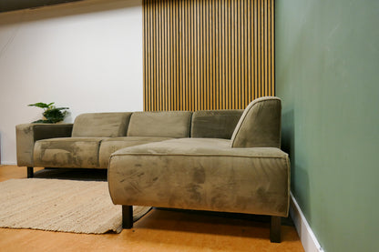Refurbished Hoekbank Velvet Taupe