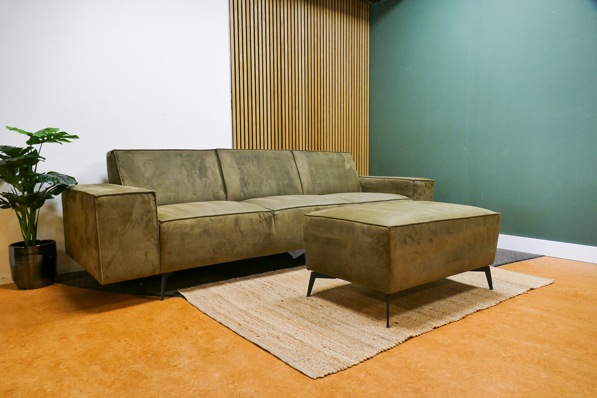 Refurbished Montel Giant 4 Zits Met Hocker Groen