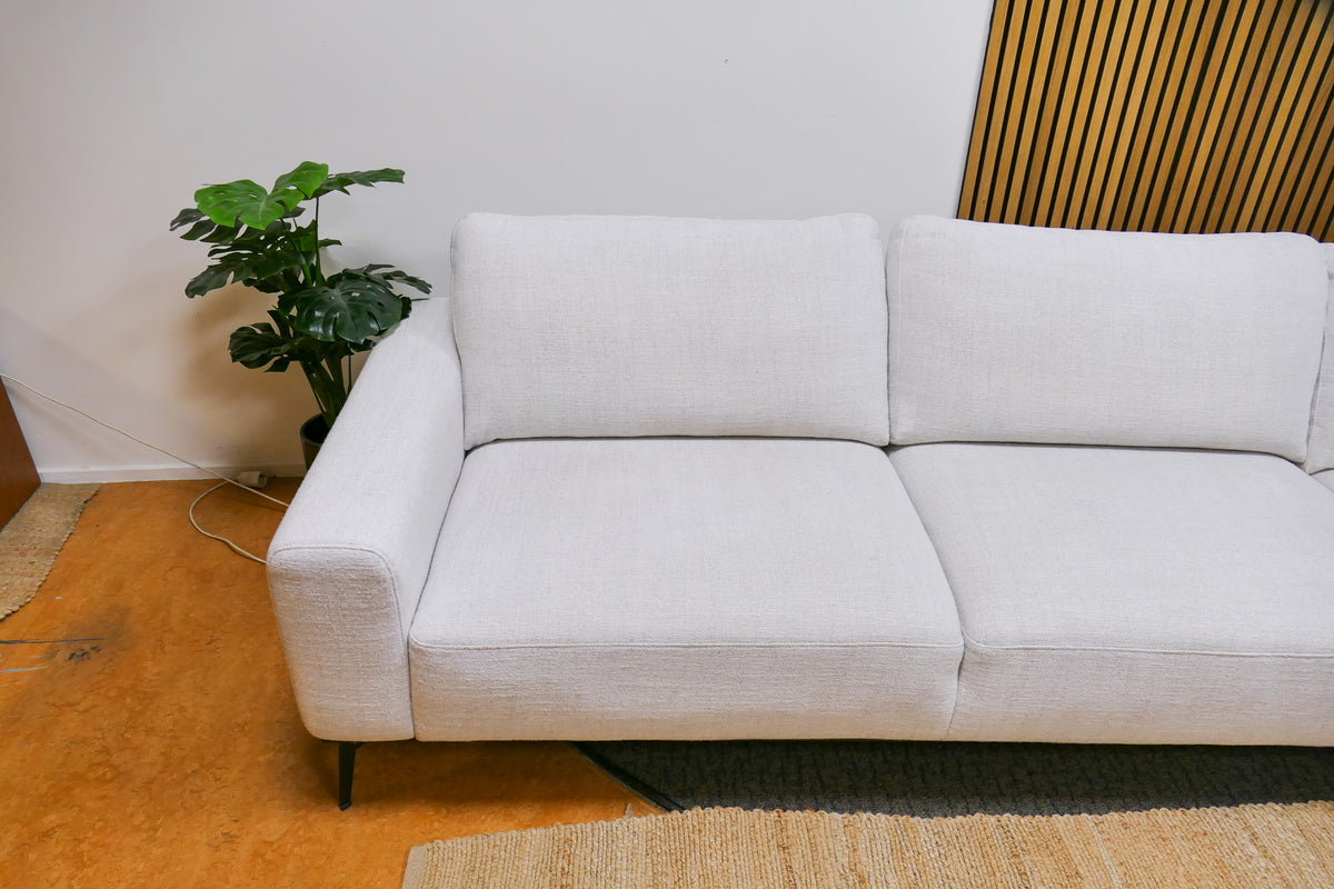 Refurbished Hoekbank Freiburg Creme Wit