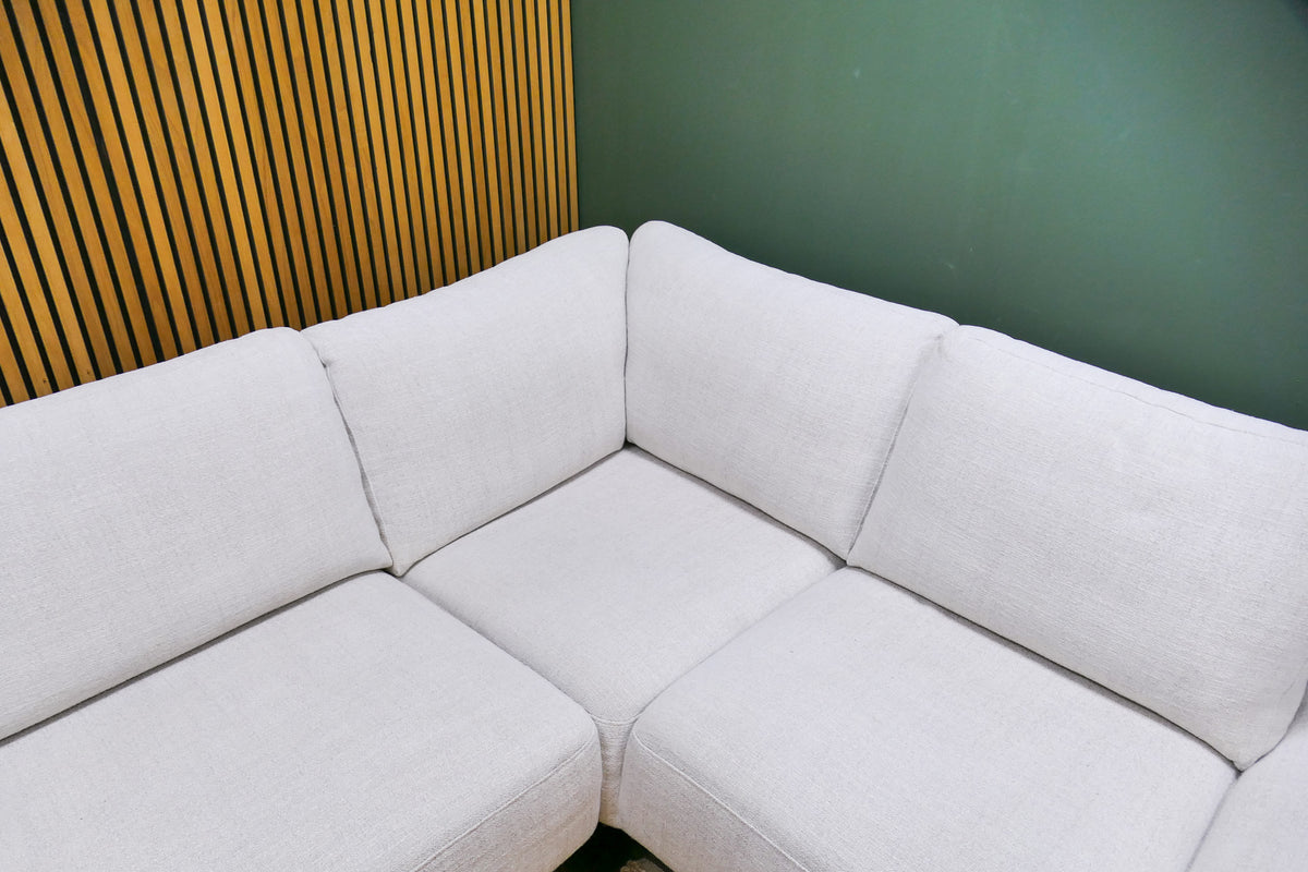 Refurbished Hoekbank Freiburg Creme Wit