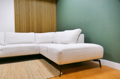 Refurbished Hoekbank Freiburg Creme Wit
