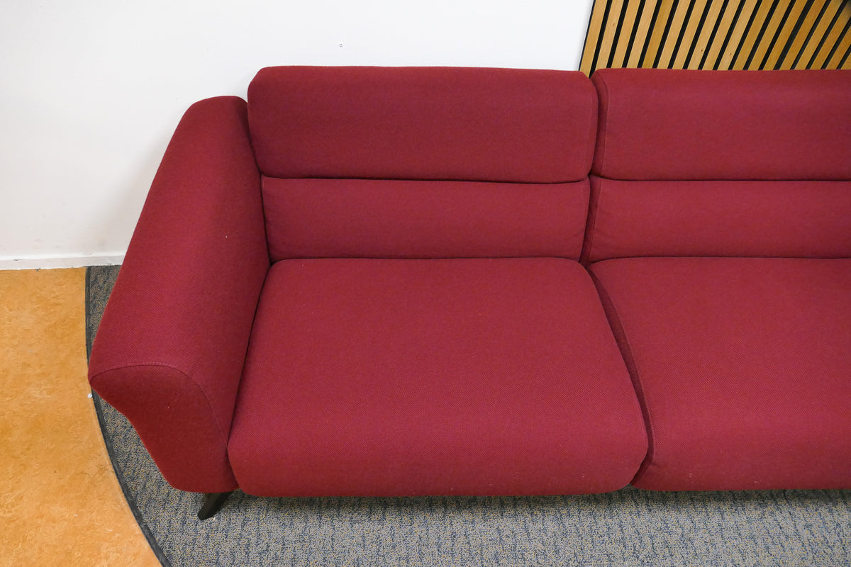 Refurbished 2,5-Zits Design Bank Harvink Bordeauxrood