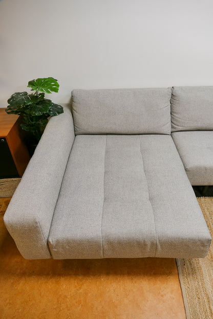 Refurbished Passe Partout Gianni U Bank Gemeleerd Grijs