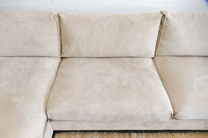 Refurbished Goossens Hoekbank Beige Jonas
