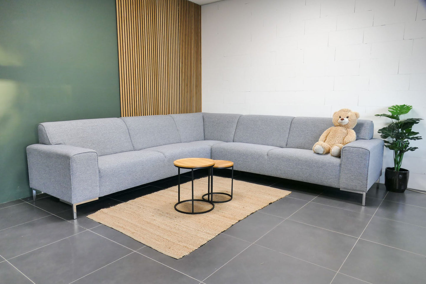 Refurbished Hoekbank Piet Klerkx Lichtgrijs