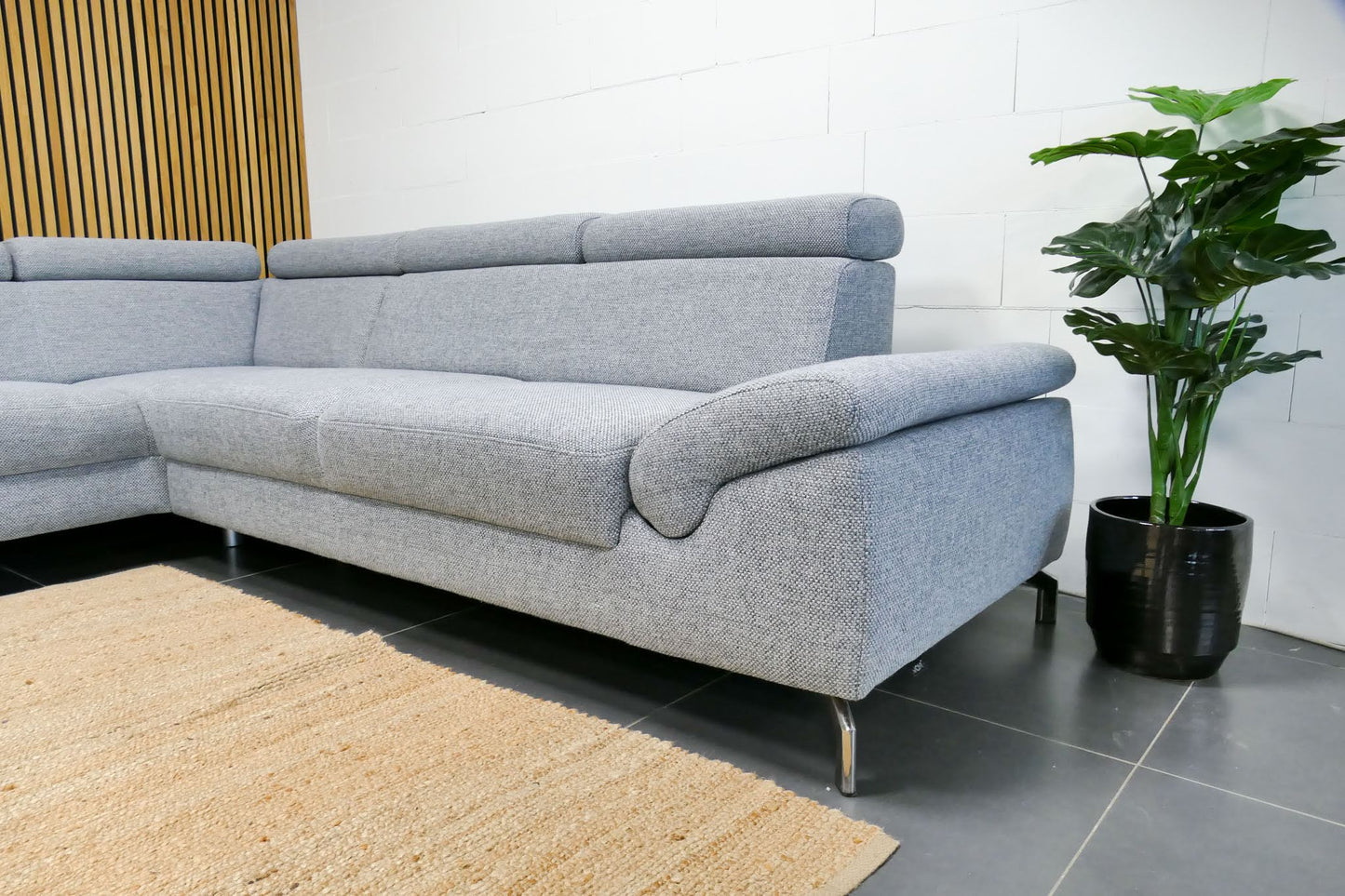 Refurbished Montel Hoekbank Chicago Lichtgrjis