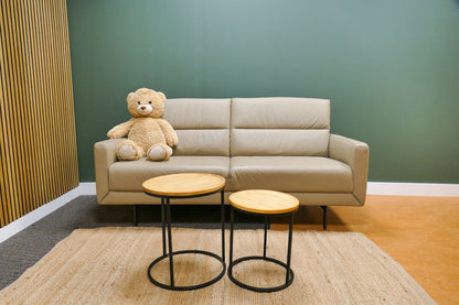 Refurbished 2,5 Zits Bank Prominent T501 Beige Leer