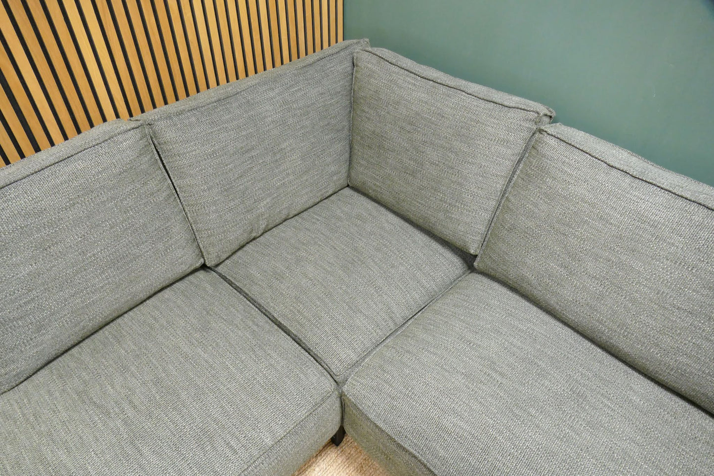 Refurbished Moderne Hoekbank Groen