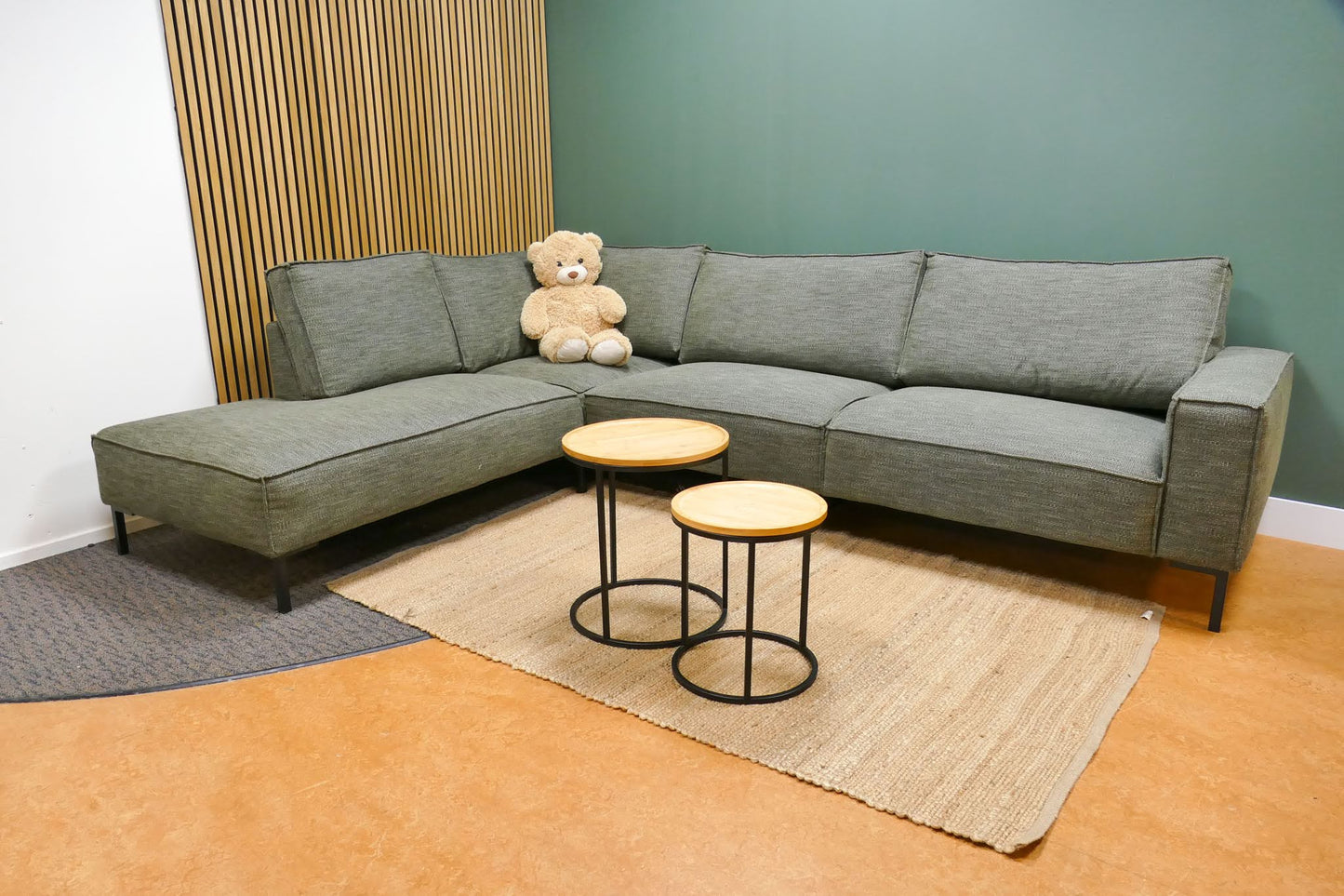 Refurbished Moderne Hoekbank Groen