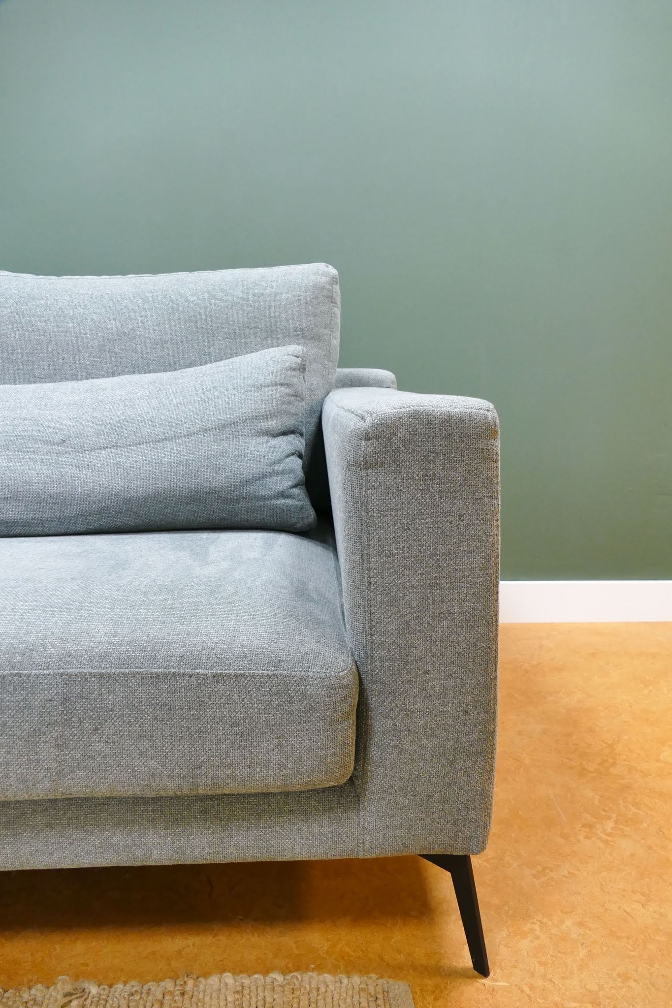 Refurbished 3 Zits Lounge Bank Zitmaxx Blauw Grijs