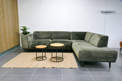 Refurbished Hoekbank BePureHome Velvet Groen