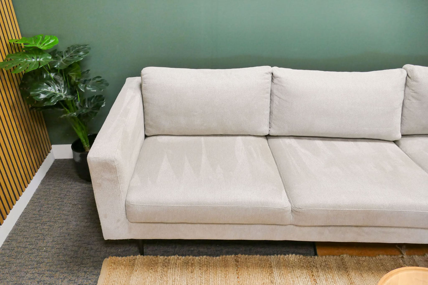 Refurbished Organische Chaise Longue Beige