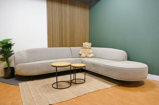 Refurbished Organische Hoekbank DYYK Coos Beige