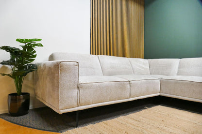 Refurbished Loods 5 Hoekbank Beige Creme