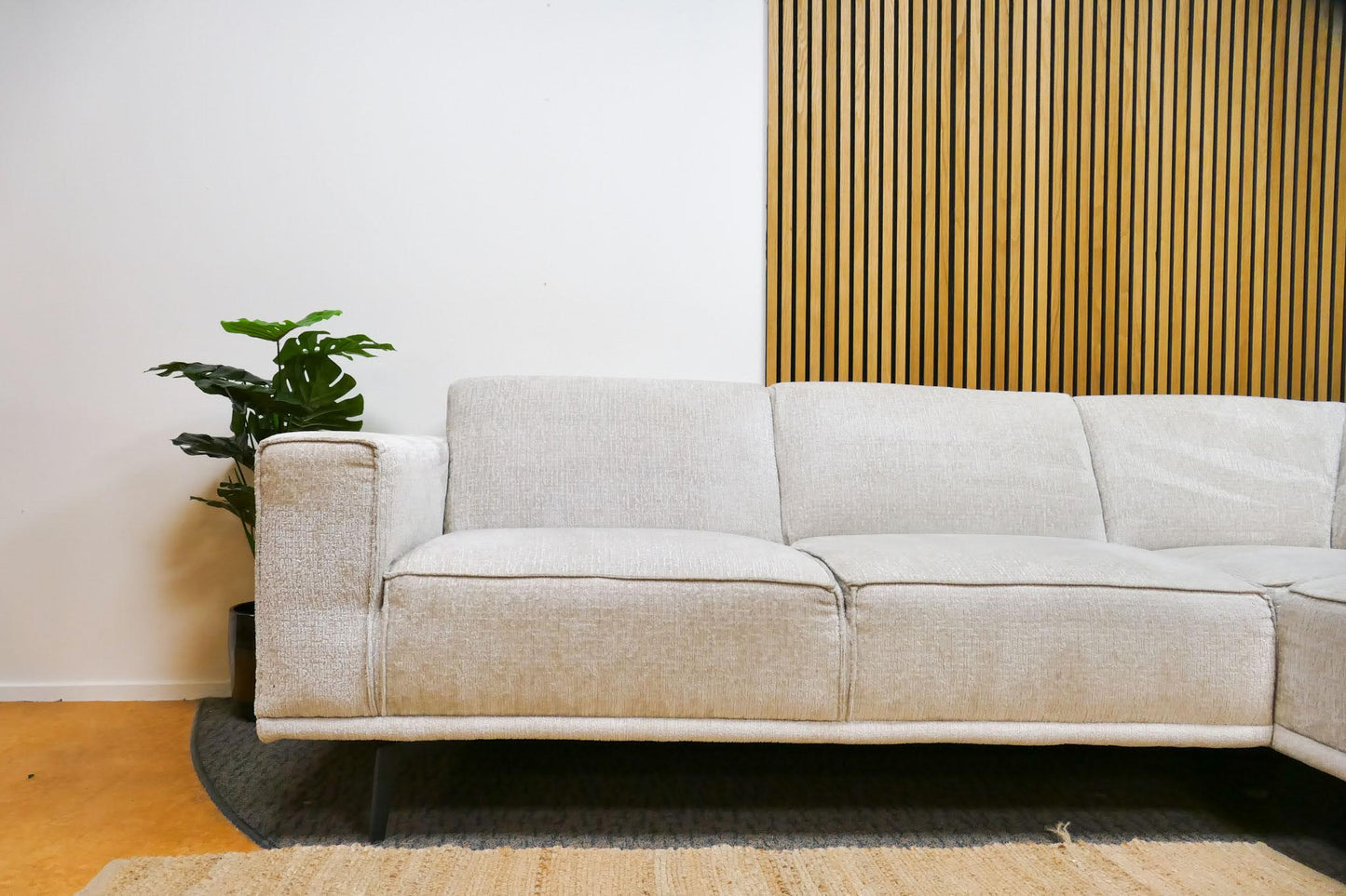 Refurbished Loods 5 Hoekbank Beige Creme