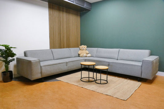 Refurbished Inhouse Hoekbank Mint Grijs