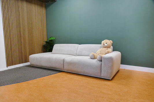 Refurbished De Bommel 3 zits Bank Beige