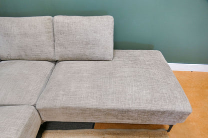 Refurbished Pronto Hoekbank Beige Gemeleerd