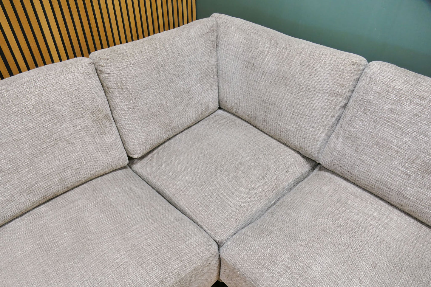 Refurbished Pronto Hoekbank Beige Gemeleerd
