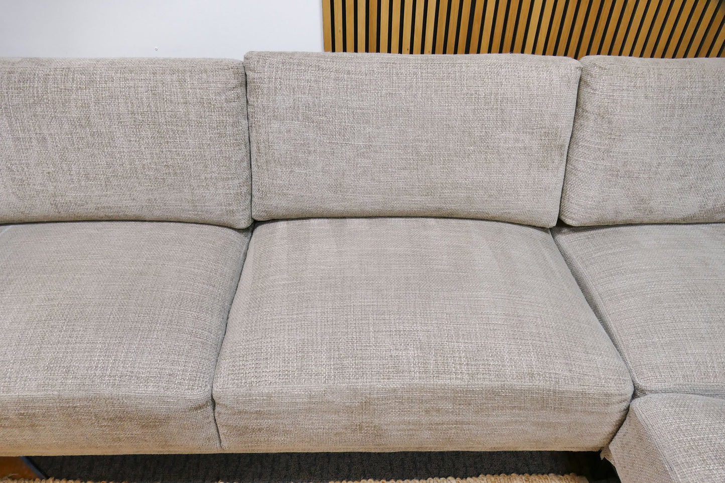 Refurbished Pronto Hoekbank Beige Gemeleerd
