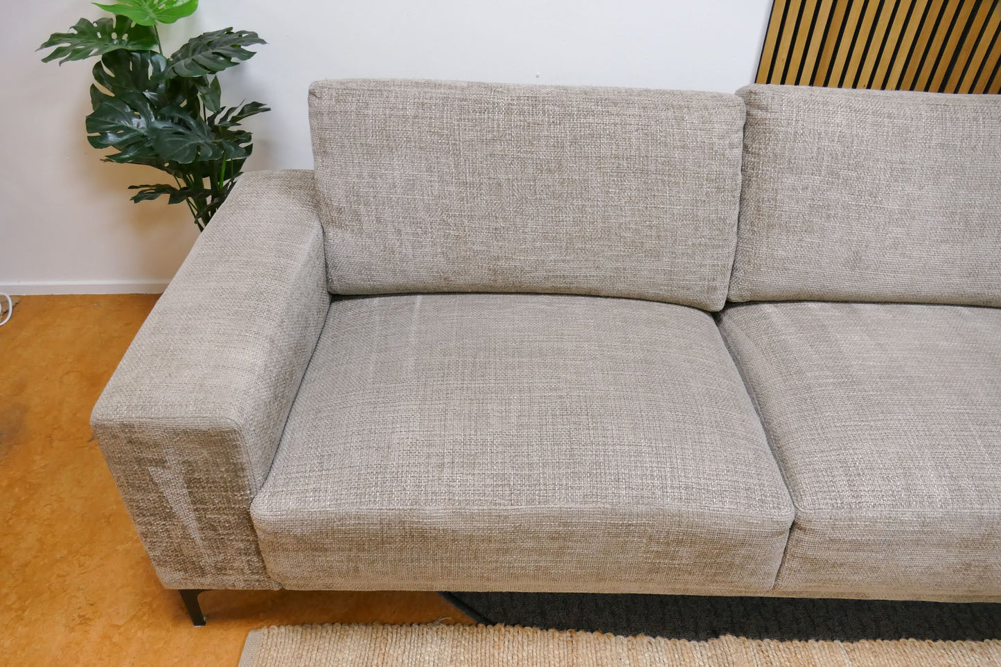 Refurbished Pronto Hoekbank Beige Gemeleerd