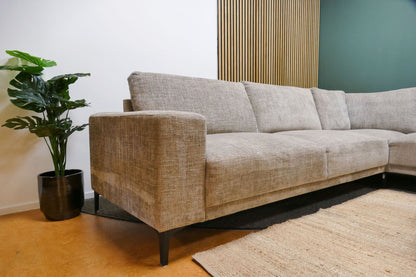 Refurbished Pronto Hoekbank Beige Gemeleerd