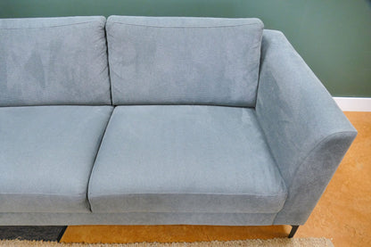Refurbished Kleine Pronto Hoekbank Licht Grijs Blauw