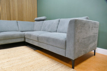 Refurbished Kleine Pronto Hoekbank Licht Grijs Blauw