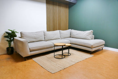 Refurbished Hoekbank Beige Soof's Interieur