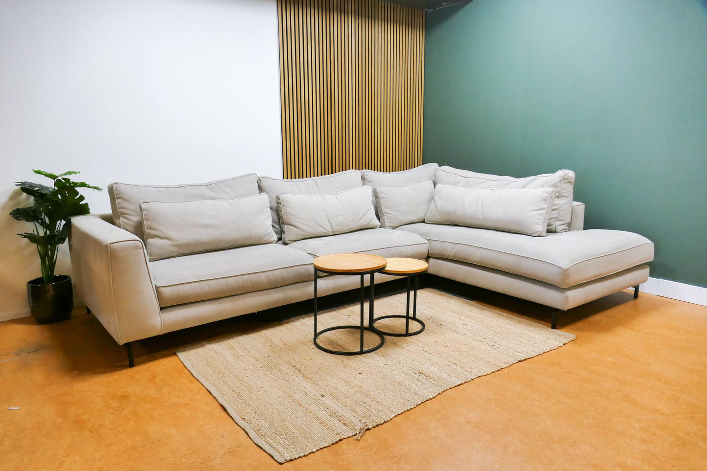 Refurbished Hoekbank Beige Soof's Interieur