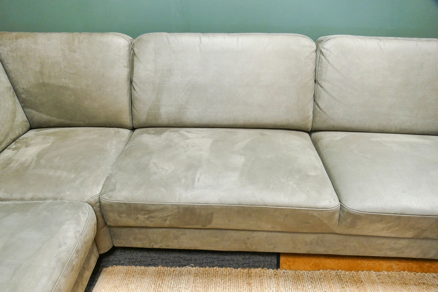 Refurbished Hoekbank Microvezel Groen