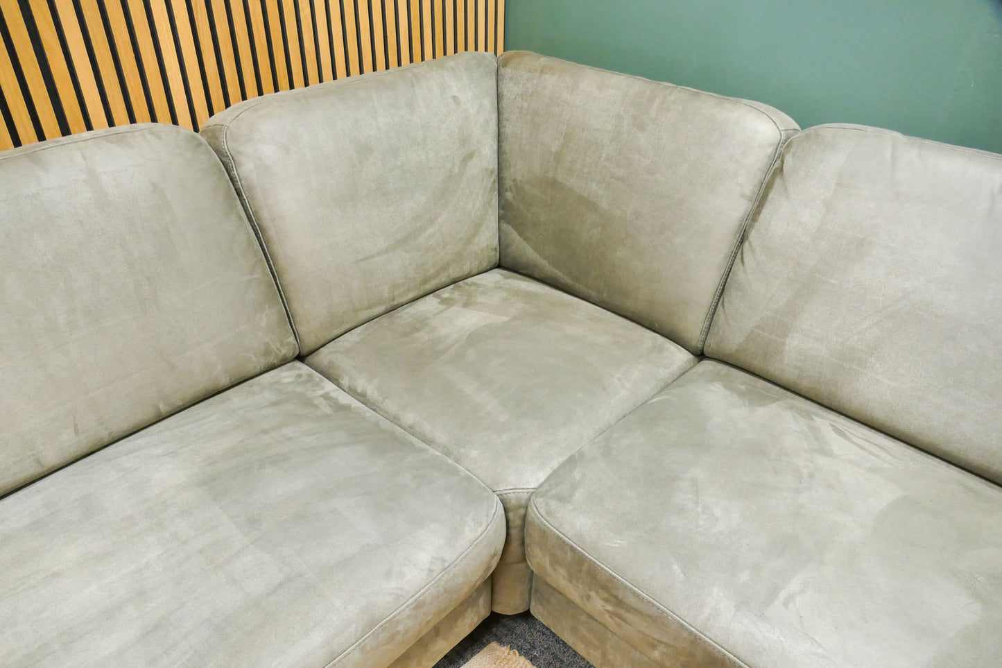 Refurbished Hoekbank Microvezel Groen