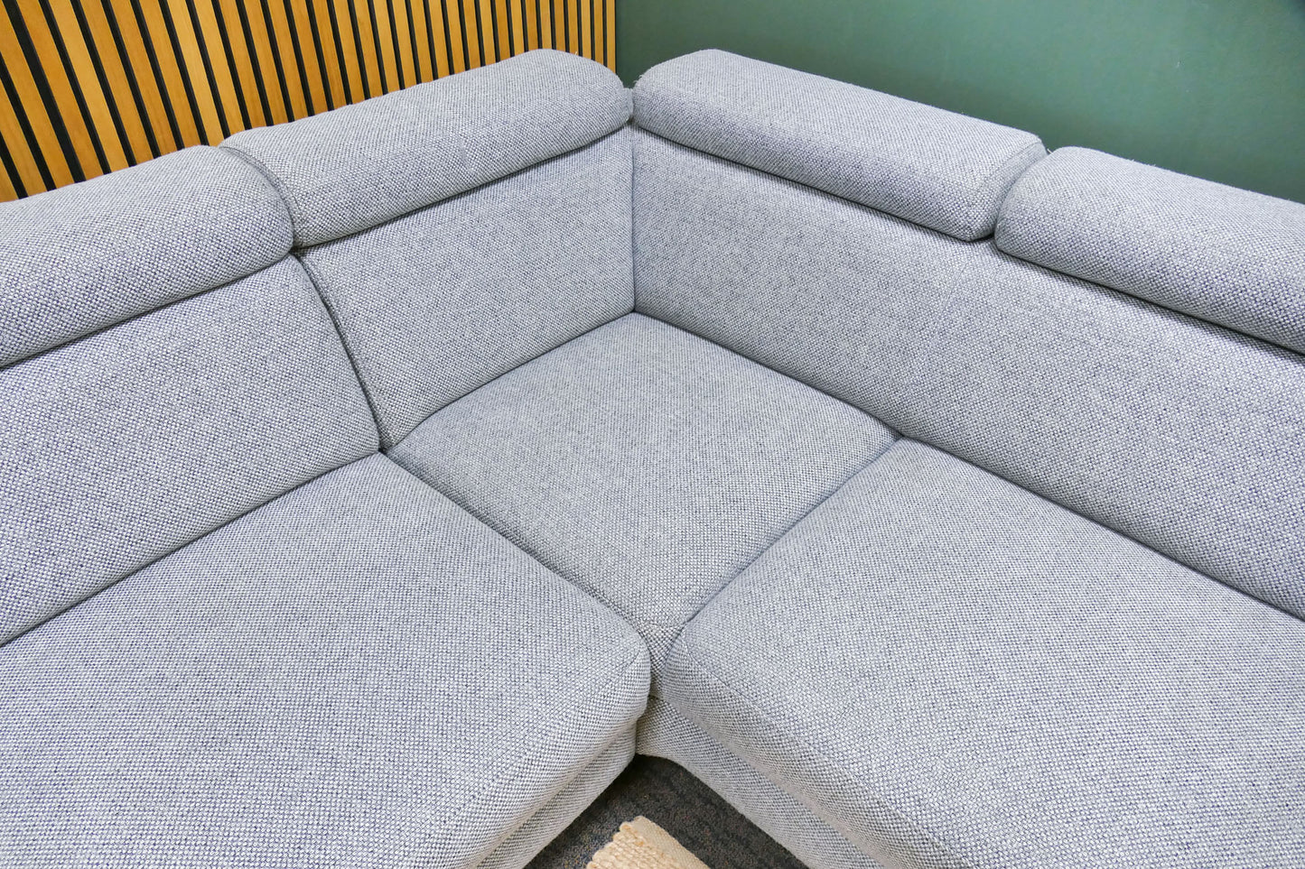 Refurbished Montel Hoekbank Chicago Lichtgrijs