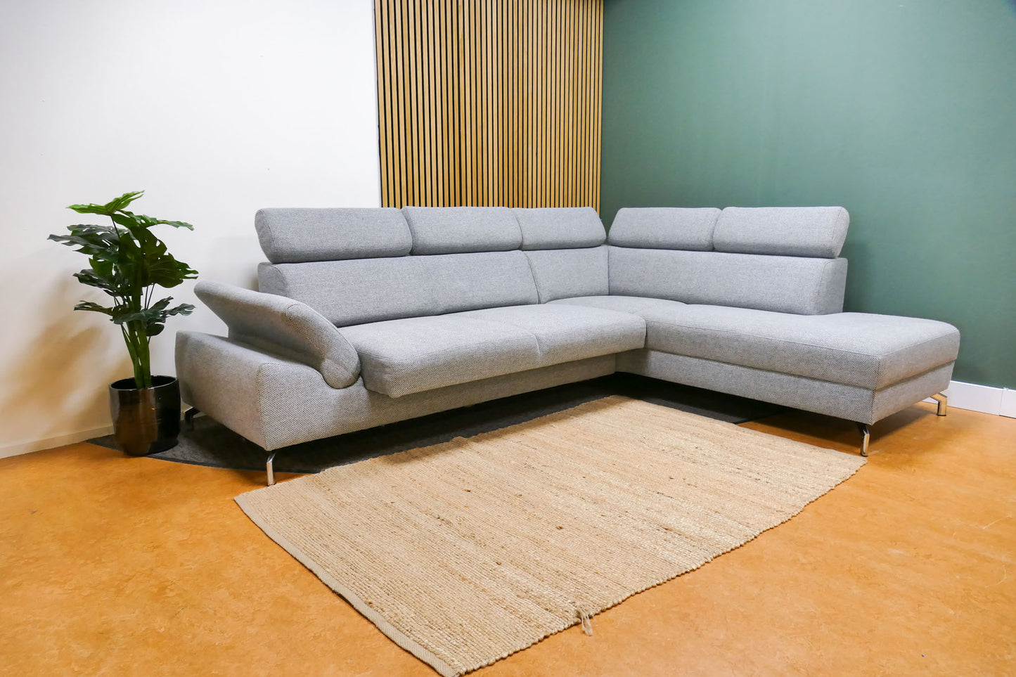 Refurbished Montel Hoekbank Chicago Lichtgrijs