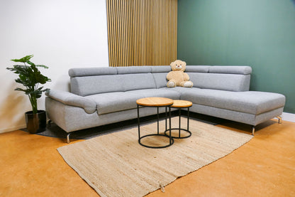 Refurbished Montel Hoekbank Chicago Lichtgrijs