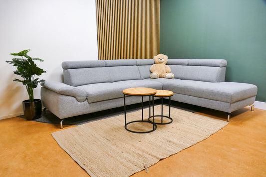 Refurbished Montel Hoekbank Chicago Lichtgrijs