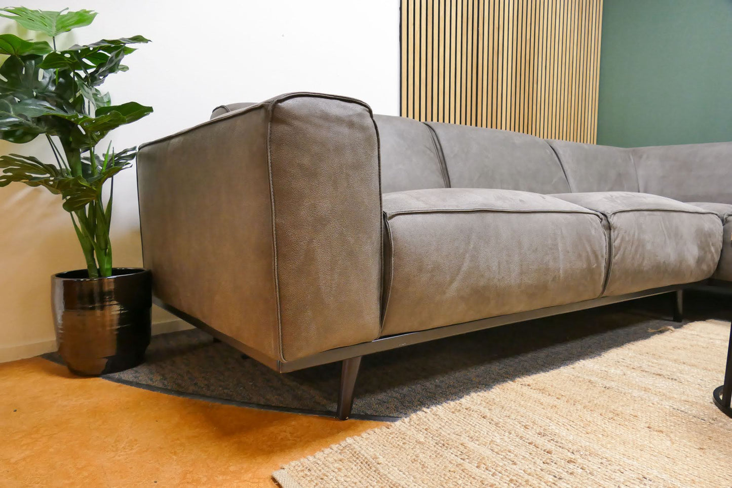 Refurbished Hoekbank BePureHome Statement Microvezel Bruin