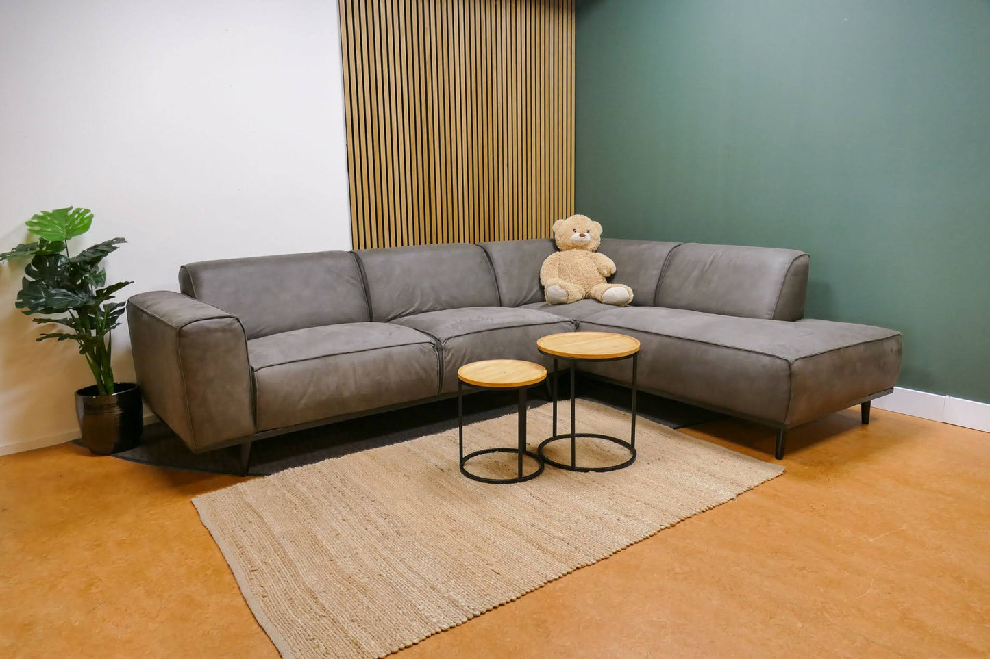 Refurbished Hoekbank BePureHome Statement Microvezel Bruin