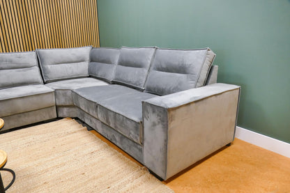 Refurbished Hoekbank Verona Modulair Velvet Grijs