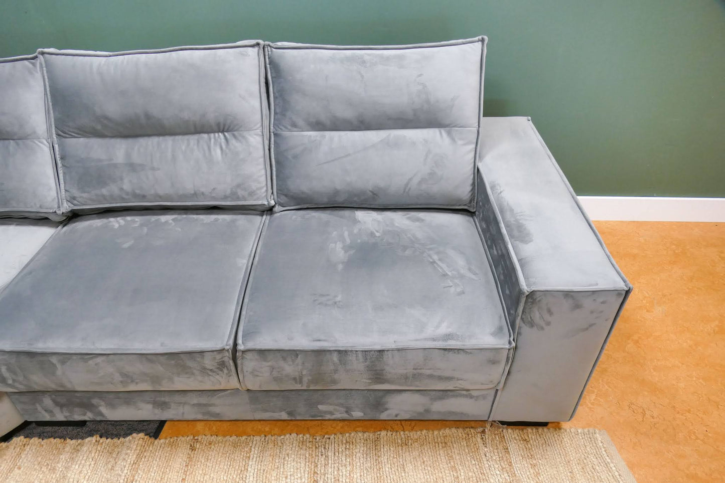 Refurbished Hoekbank Verona Modulair Velvet Grijs