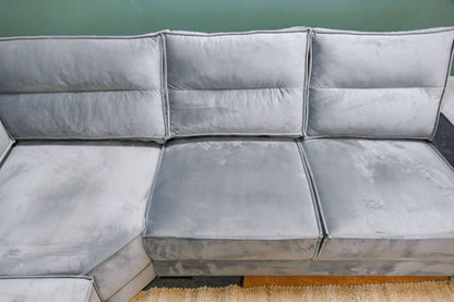 Refurbished Hoekbank Verona Modulair Velvet Grijs