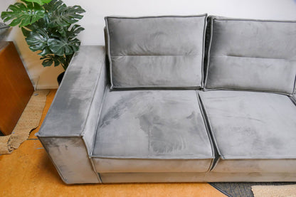 Refurbished Hoekbank Verona Modulair Velvet Grijs
