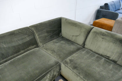 Refurbished Hoekbank BePureHome Velvet Groen