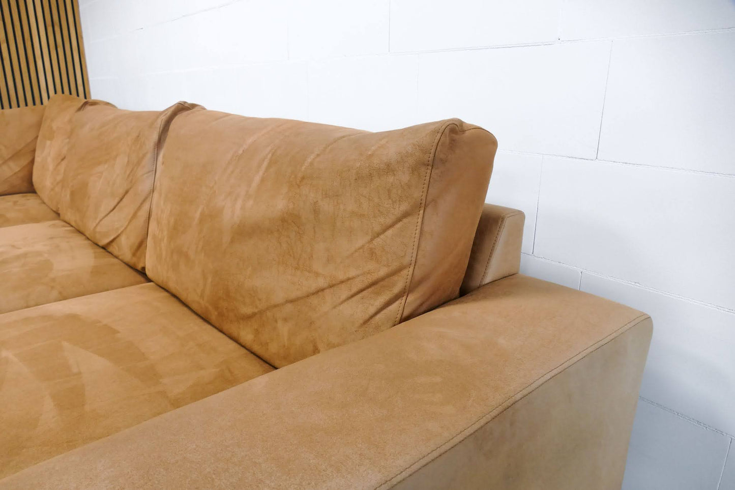 Refurbished Hoekbank Urban Sofa Microvezel Cognac Bruin