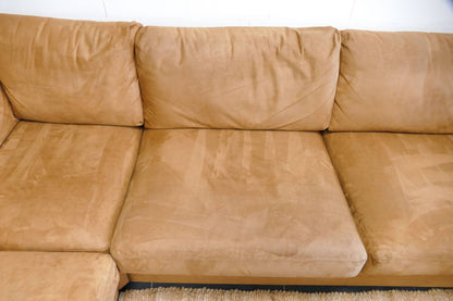 Refurbished Hoekbank Urban Sofa Microvezel Cognac Bruin
