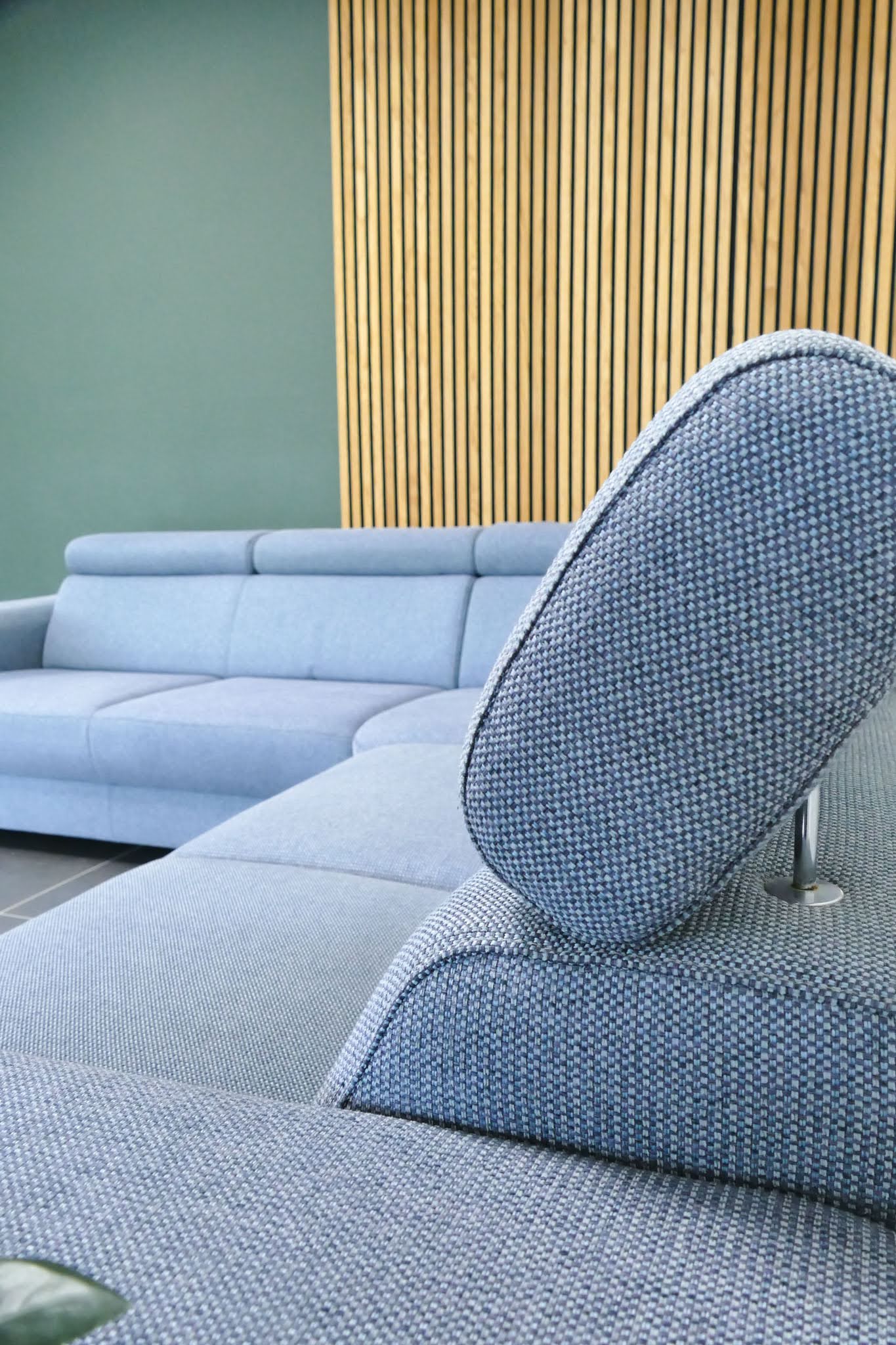 Refurbished Hoekbank De Bommel Blauw grijs