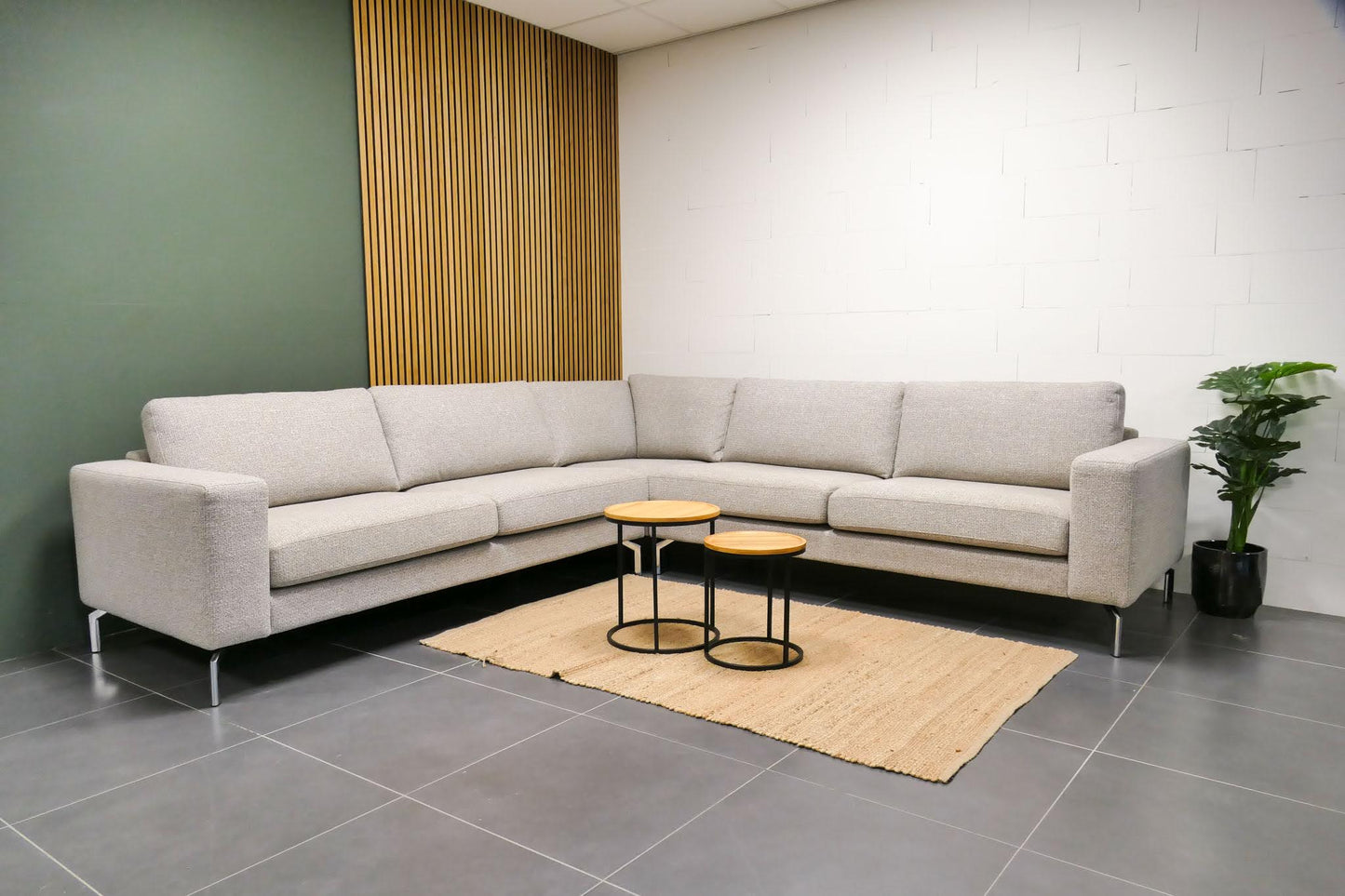 Refurbished Hoekbank Groot Beige